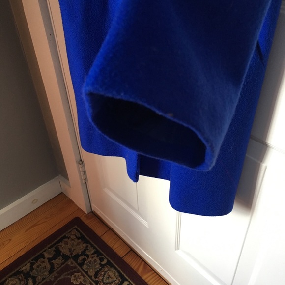 LARRY LEVINE Stunning Blue 💯 % Wool Coat ☃️⛄️ - Picture 10 of 14